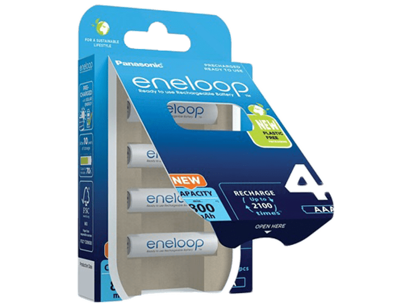 Panasonic Eneloop 800mAh AA baterija, 4 kom (BK4MCDE-4BE)