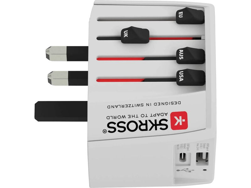 SKROSS MUV utazó adapter USB töltő AésC