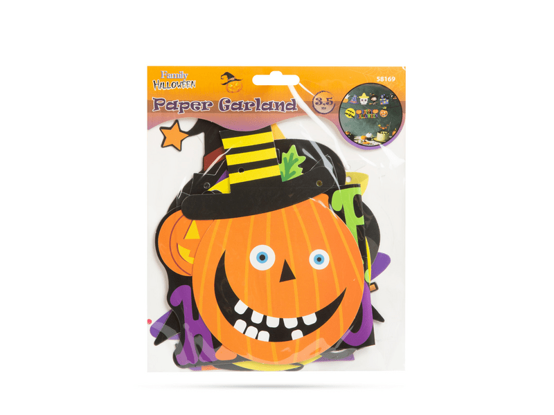 Family 58169 Halloween-i papír girland - többféle motívummal - 3,5 m