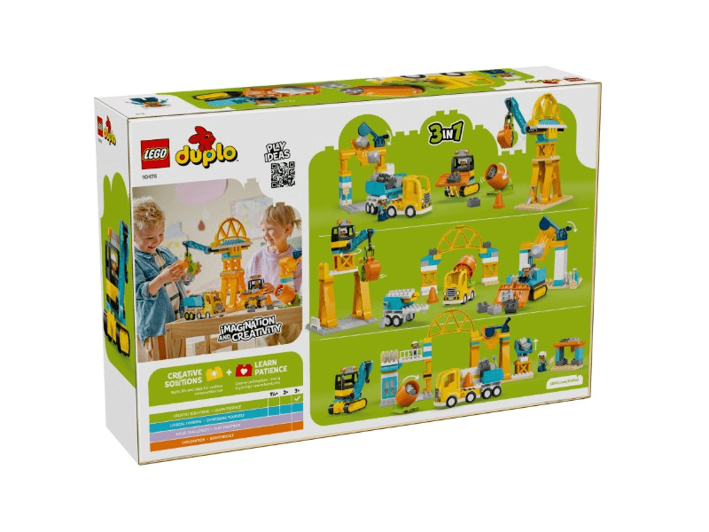 LEGO® DUPLO® Városi kalandok 3 az 1-ben építési terület és munkagépek (10476)