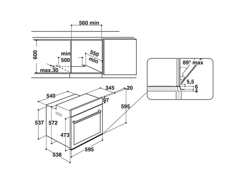 Whirlpool AKZ9 6230S Beépíthető sütő, szatén-ezüst + Whirlpool GOFL 629/S Beépíthető gáz főzőlap, szatén-ezüst