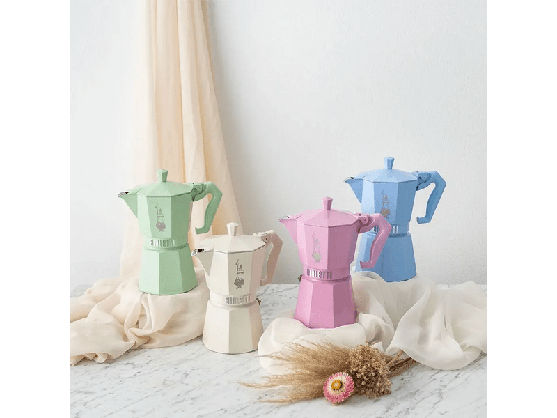 Bialetti Moka Exclusive kotyogós kávéfőző, 6 adag, krém (9060)