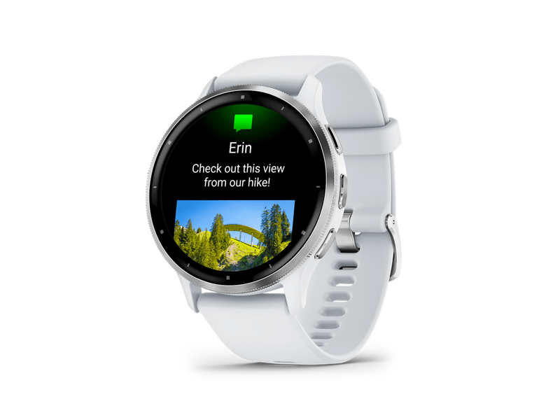 Garmin Venu 3 homokkő, ezüst kerettel, szilikon szíjjal (010-02784-00)