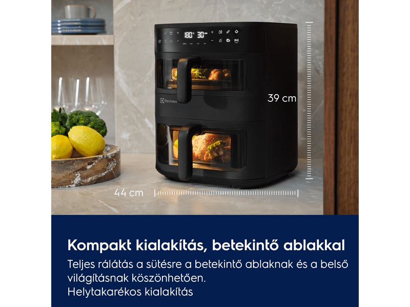 Electrolux EAFD11B 800 Dual Airfryer, fekete