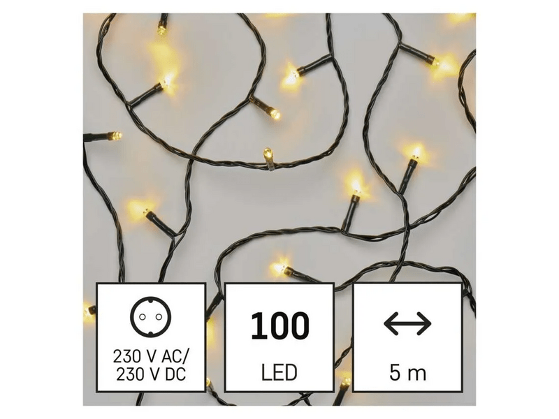 Emos LED fényfüzér, melegfehér, 5m (D4GW02)