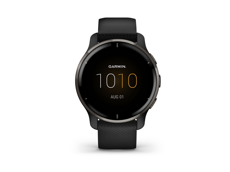 Garmin Venu 2 Plus Okosóra, Fekete, Fekete színű szilikon szíj (010-02496-11)