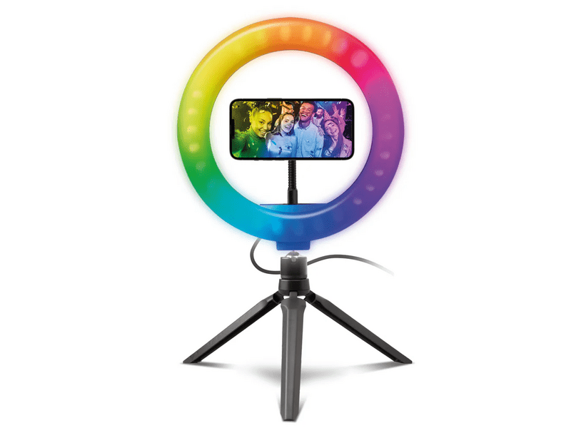 SBS RGB LED gyűrű fény állvánnyal, 10