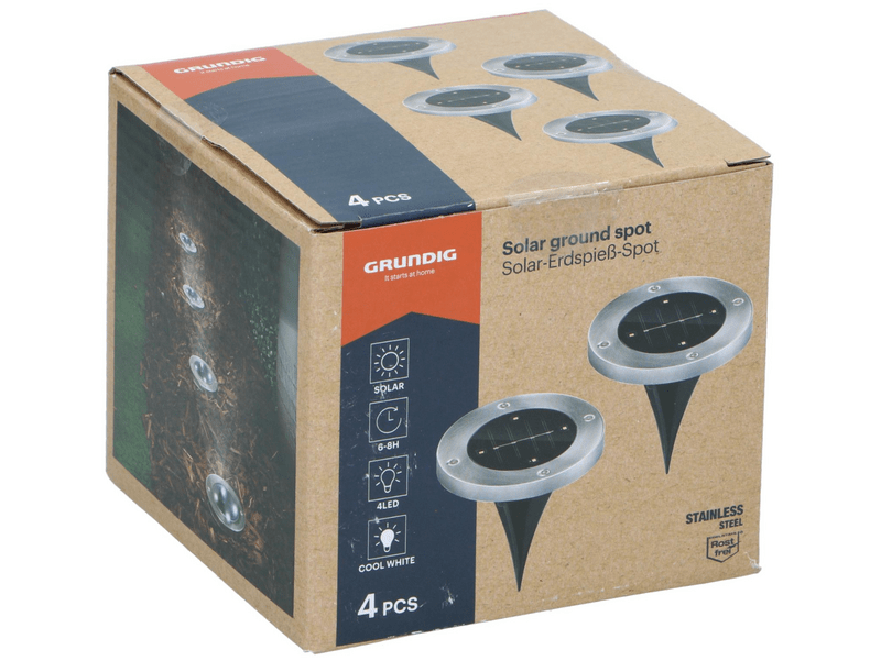 Grundig Solar leszúrható kerti spot lámpa, 4 db
