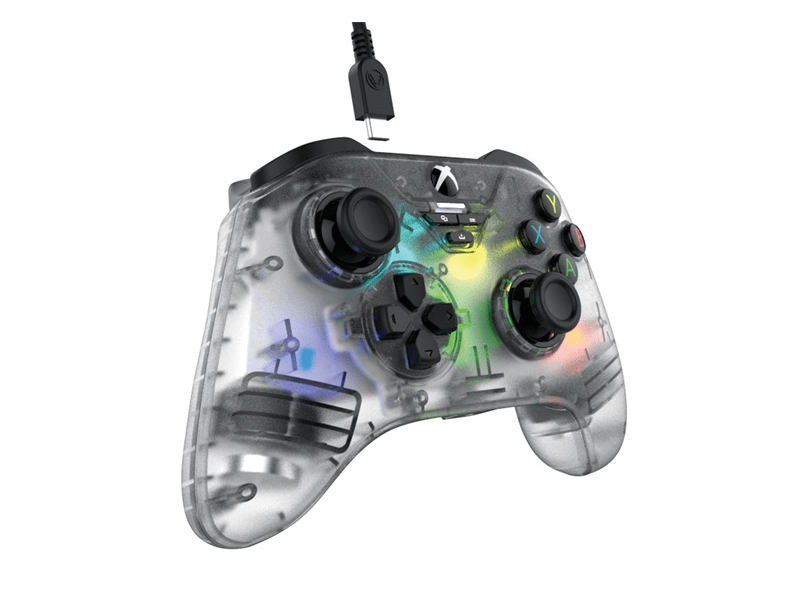 Snakebyte Xbox Series X vezetékes kontroller - átlátszó SB922350