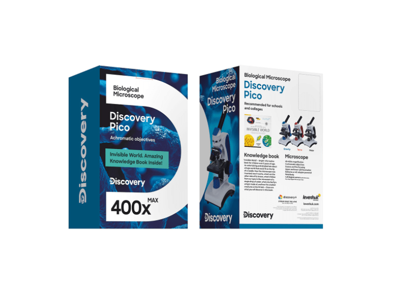 Levenhuk Discovery Pico Terra Mikroszkóp könyvvel (DPT 79218)