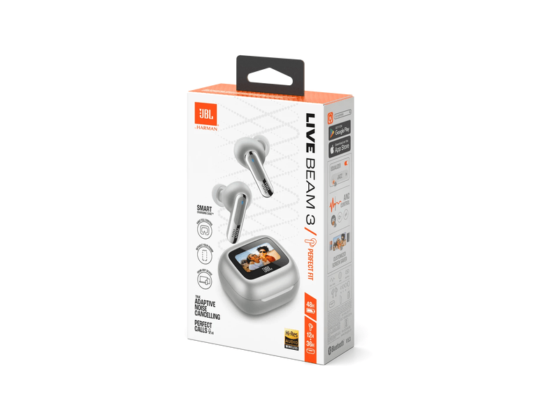 JBL Live Beam 3 slušalice, srebrne