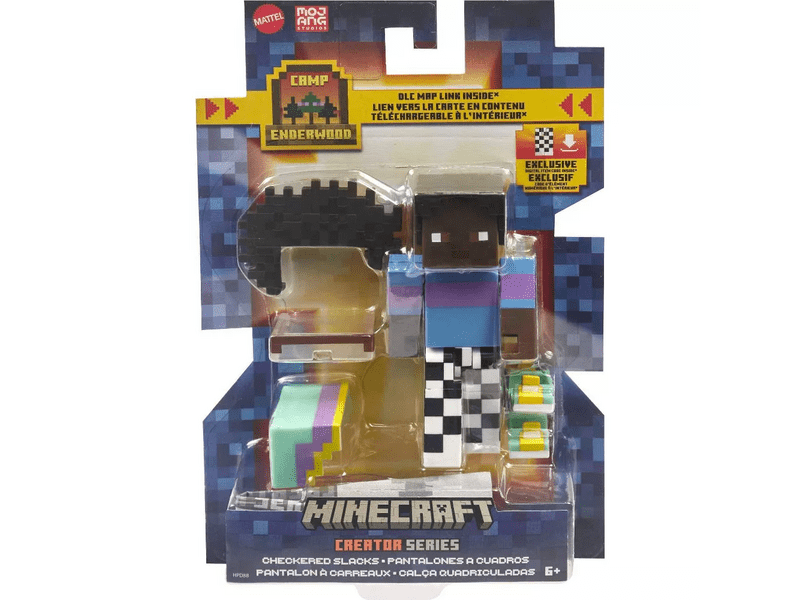 Minecraft Creator figura kockás nadrágban