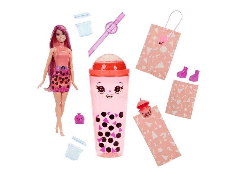 Barbie: Slime Reveal Bubi-Buli baba - narancssárga (HTJ22)