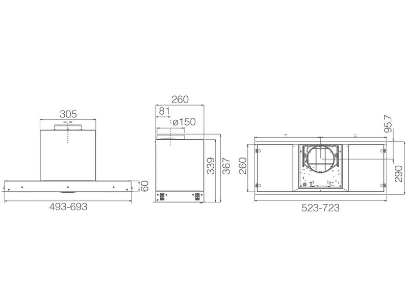 Elica HIDDEN 2.0 IXGL/A/52 Páraelszívó (PRF0097676A)