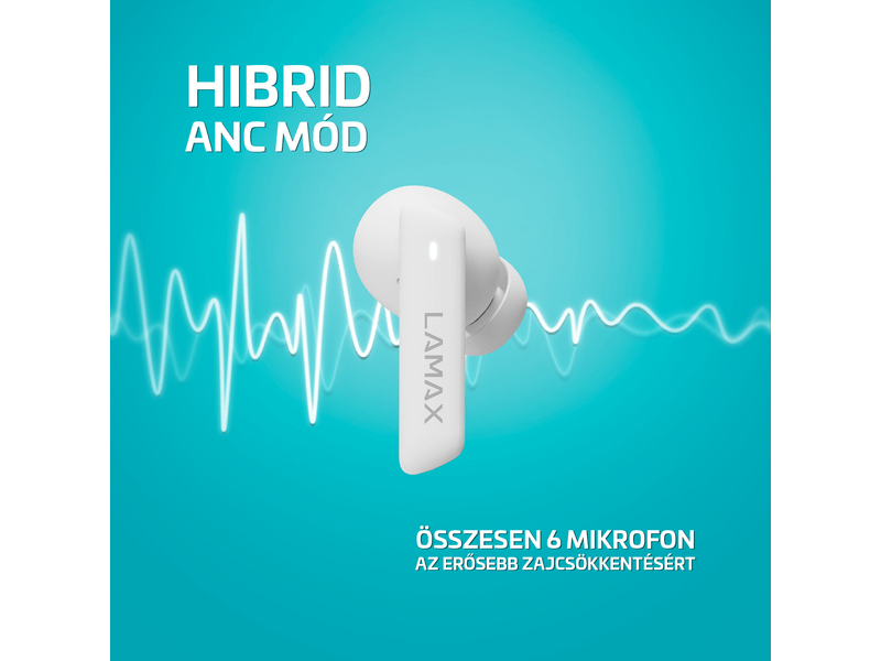 LAMAX Clips1 ANC White TWS slušalice, bijele
