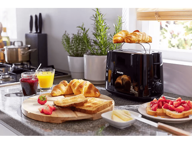 Philips HD2581/90 Daily Collection Kenyérpirító – 2 szeletes, széles rekesszel, fekete