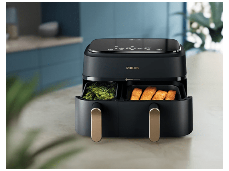 Series3000DualBasket Airfryer,szürke/réz