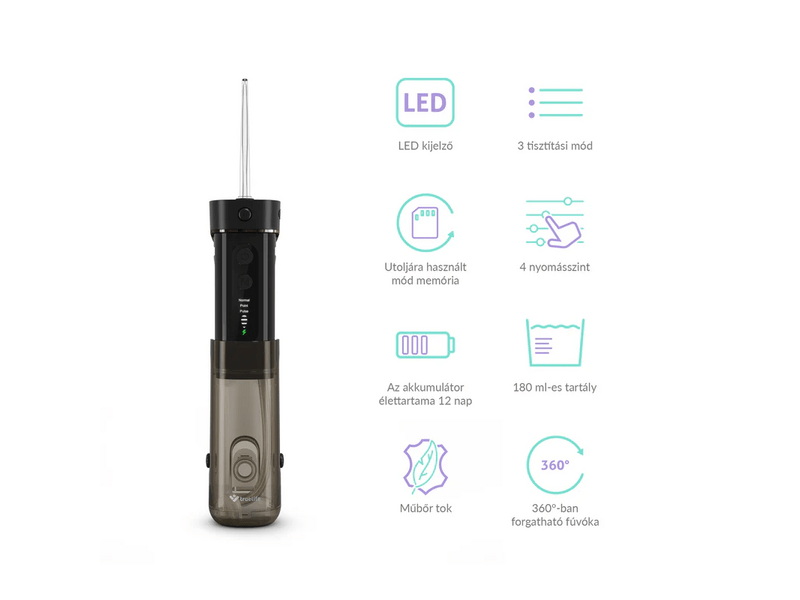 TrueLife AquaFloss Mini M50 szájzuhany, fekete