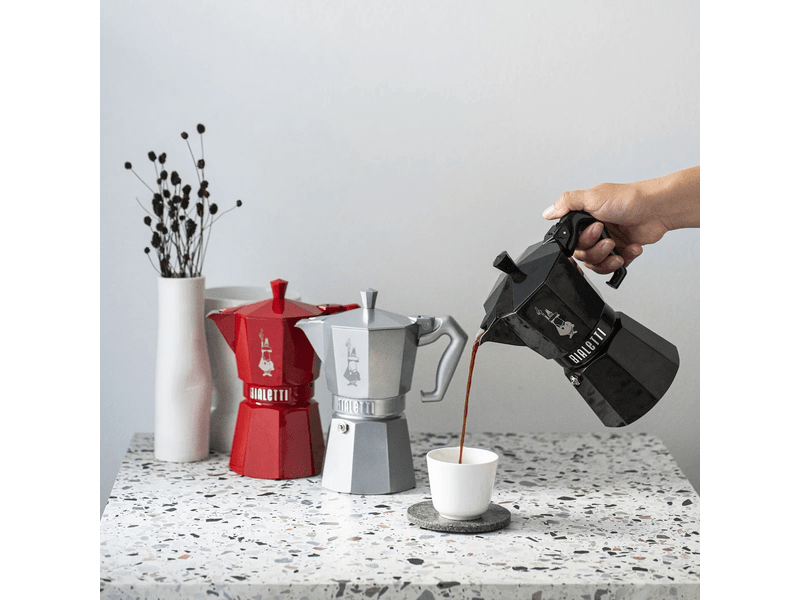 Bialetti Moka Exclusive kotyogós kávéfőző, 6 adag, piros (9056)