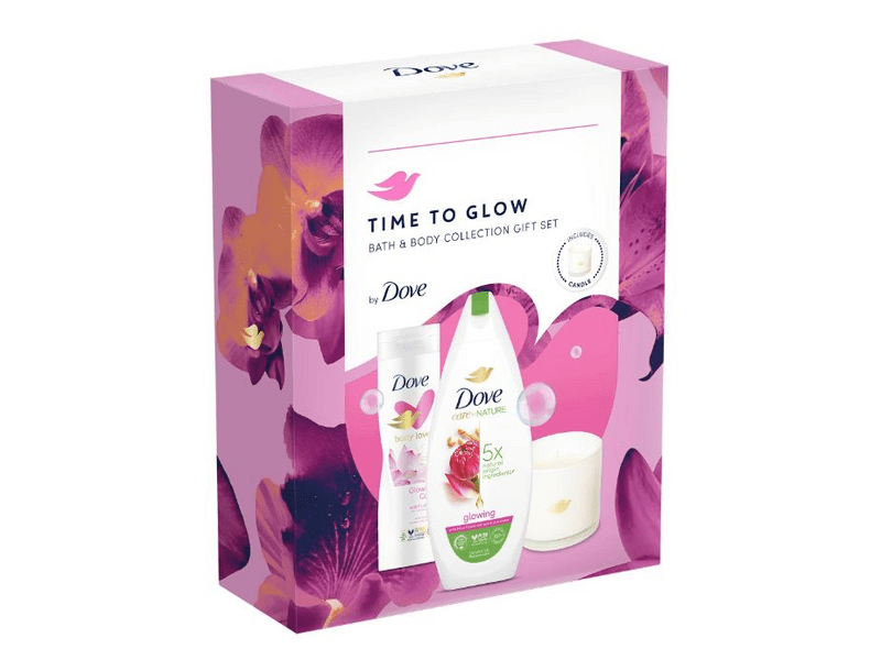 Dove Glowing ajándékcsomag illatgyertyával
