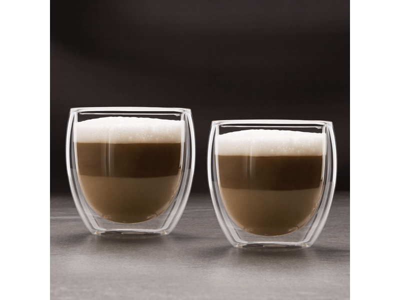 Vog & Arths 57176J Duplafalú cappuccino üveg csésze, 250 ml, 2 db
