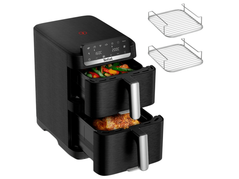Tefal EY7568E0 Easy Fry Crispy Stack Airfryer, fekete