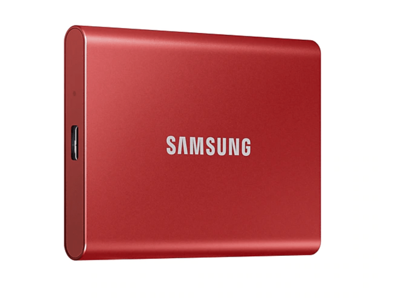 Samsung T7 USB 3.2 1TB Hordozható SSD, Piros (MU-PC1T0R)