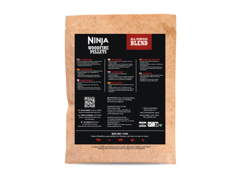 Ninja Woodfire Pellet, cseresznye, juhar és tölgy keverék, 900g