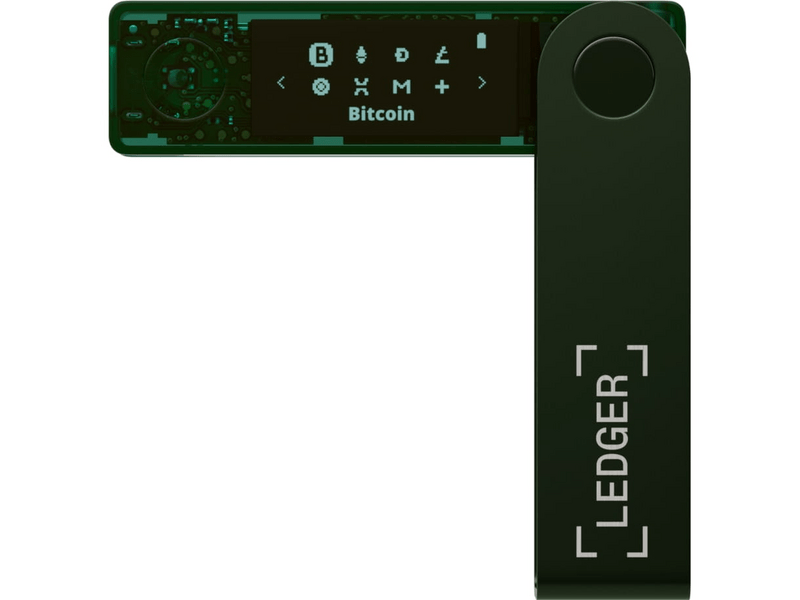 Ledger Nano X Crypto tárca, zöld