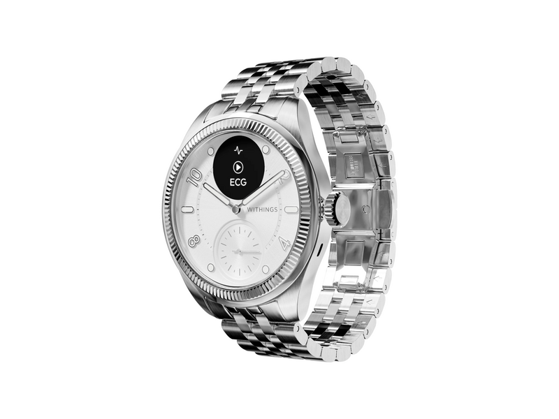 Withings ScanWatch Nova Brilliant Okosóra, ezüst, 39 mm (HWA10 M10)