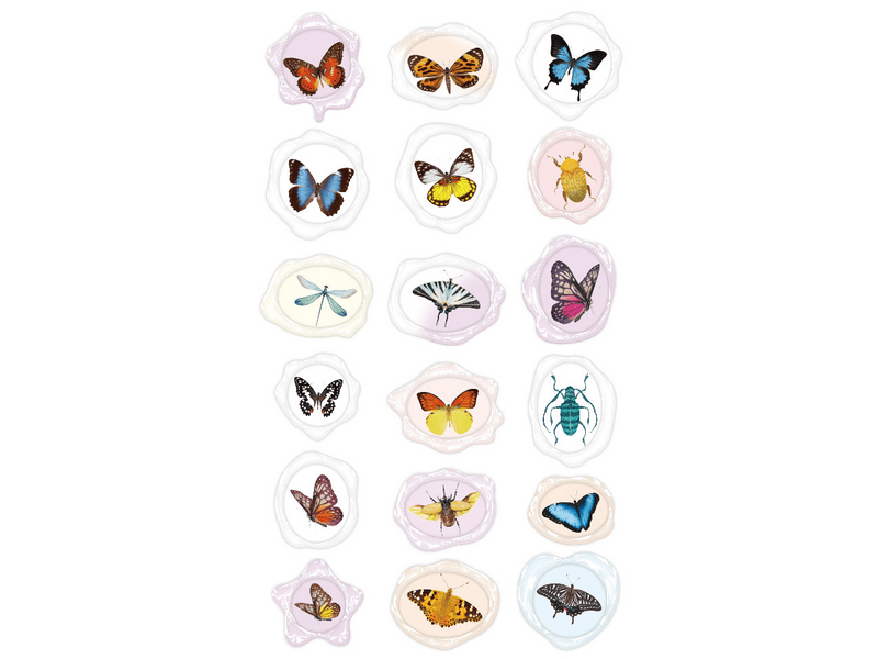 Avenir naljepnice za pečate od voska, insekti, 18 kom (CH232081)
