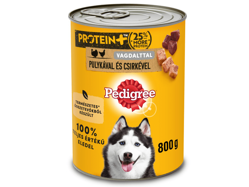 Pedigree kutya konzerv eledel pulykával és csirkével felnőtt kutyák számára, 800 g (437501)