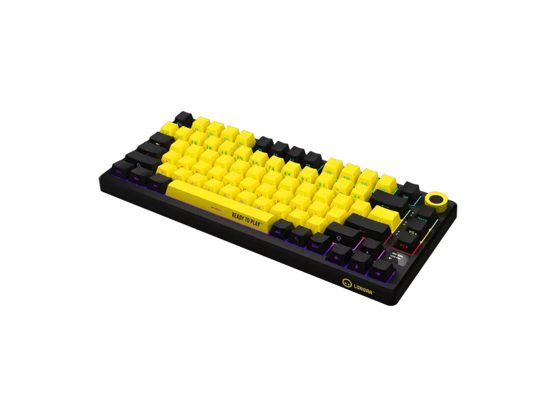 Lorgar KBP7075W Billentyűzet, sárga (LRG-KBP7075W-YL-US)