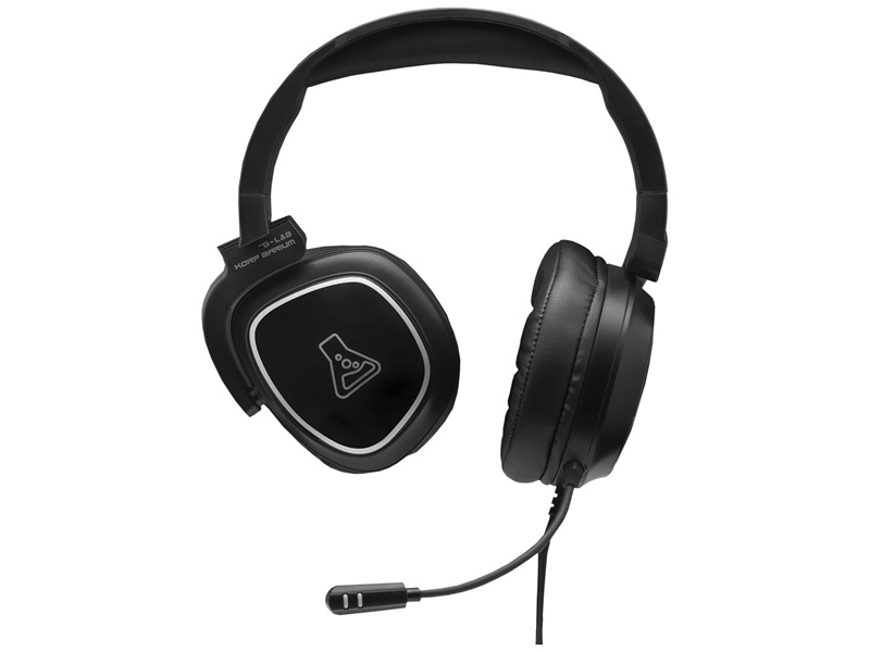 The G-Lab Korp Barium Black Gaming headset, fekete