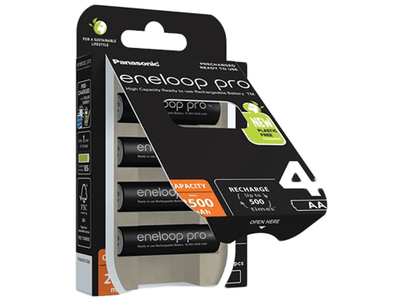 Panasonic Eneloop Pro 2500mAh AA baterija, 4 kom (BK3HCDE-4BE-N)
