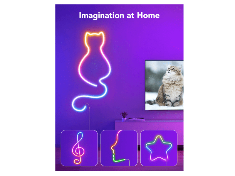 Govee H61A2 RGBIC Neon LED Fénycső 5 méter, flexibilis