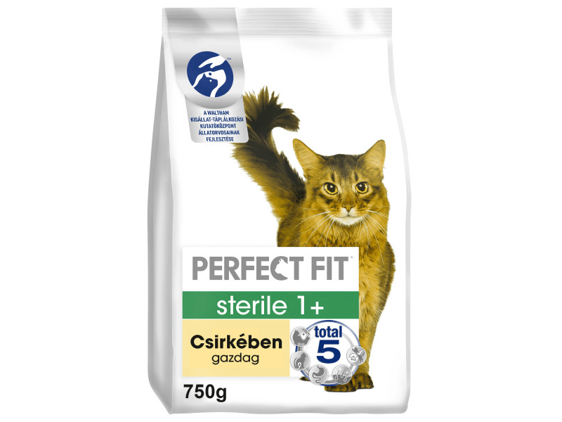 PERFECT FIT Sterile száraztáp csirkehússal felnőtt macskák számára, 750 g (401438)