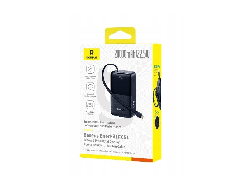 Baseus Bipow 2 Pro Powerbank, 20000 mAh (E0027701)