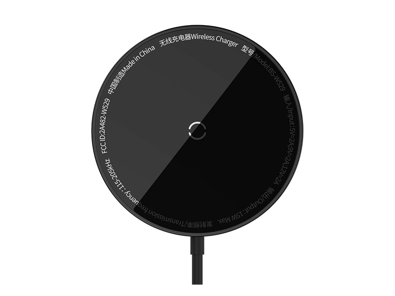 Baseus Simple Mini3 Magnetic vezeték nélküli töltő 15W, fekete (CCJJ040001)