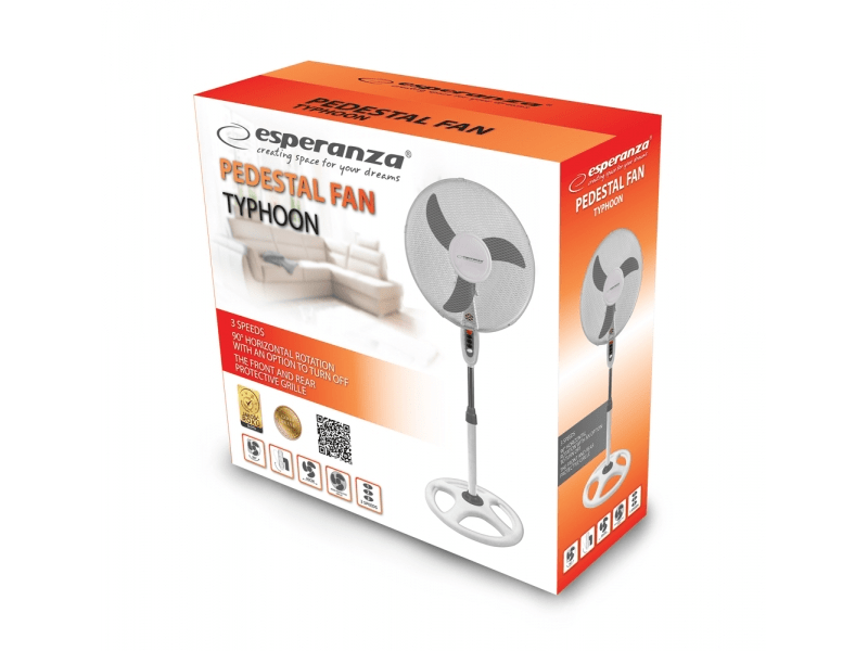 Esperanza EHF002WE Typhoon álló ventilátor, fehér