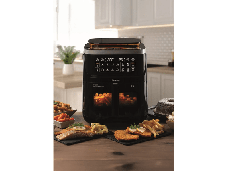 Ariete 4636 Air Fryer Steam forrólevegős sütő, fekete