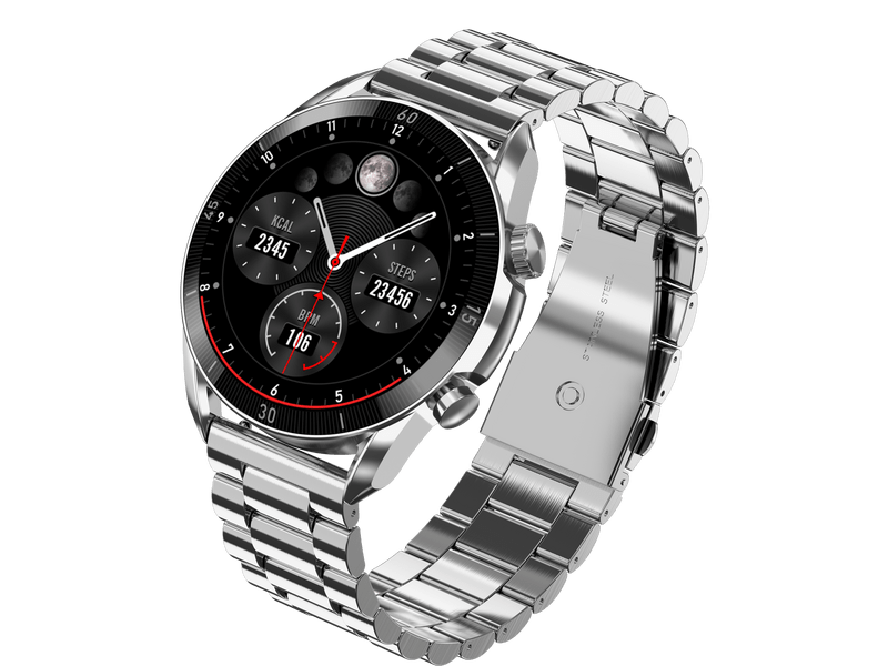 Garett V10 ezüst, acél okosóra