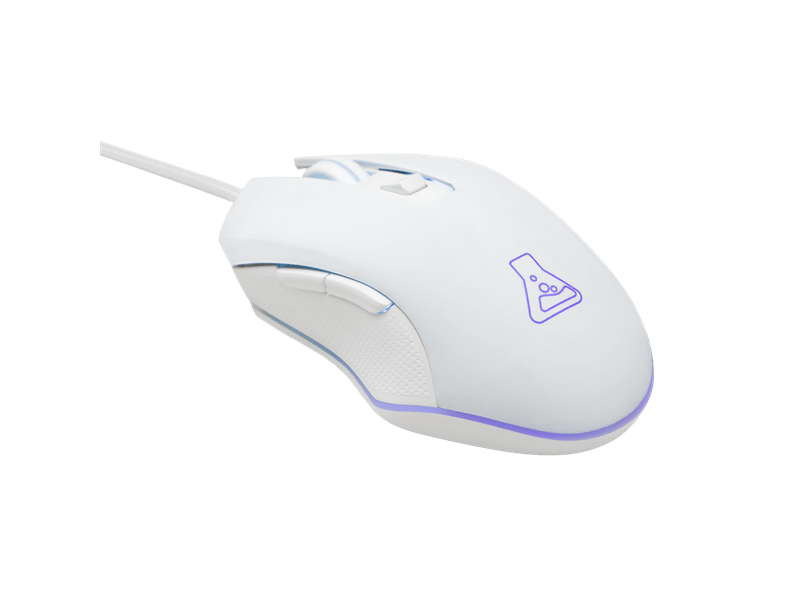 The G-Lab KULT-HELIUM-W Vezetékes Gamer egér, fehér