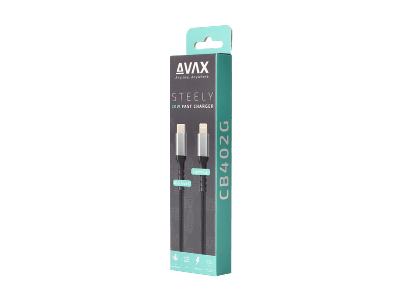 AVAX CB402G TypeC-Lightning kabel, 1,5 m, 20 W