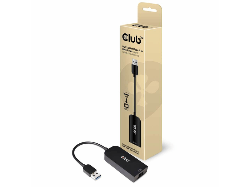 Club 3D USB hálózati adapter, fekete (CAC-1420)