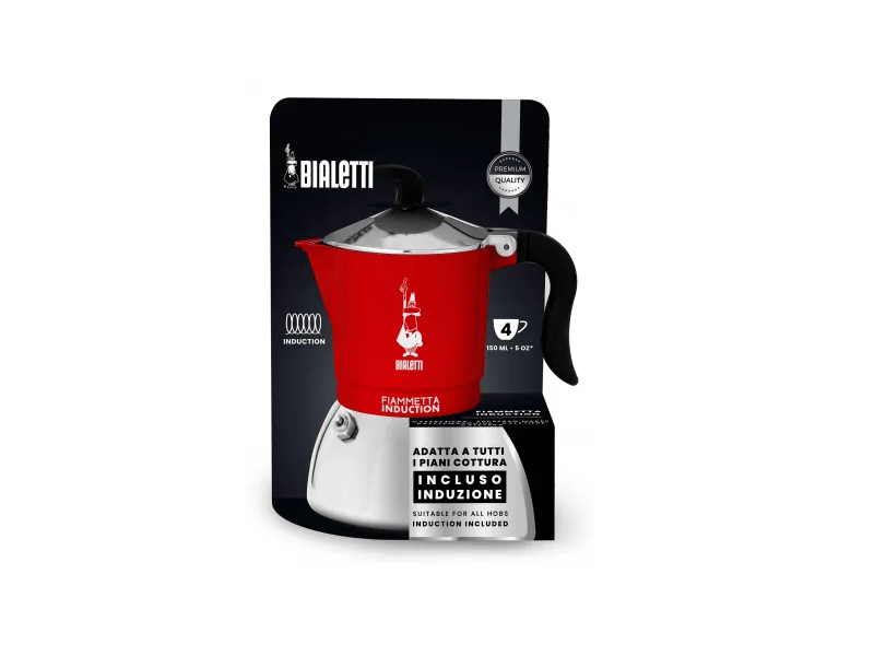 Bialetti Fiammetta indukciós kotyogós kávéfőző 4 adag, Piros (7144)