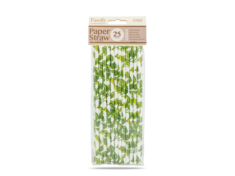 Family 57607 Papír szívószál, dzsungel, 197 x 6 mm, 25 db