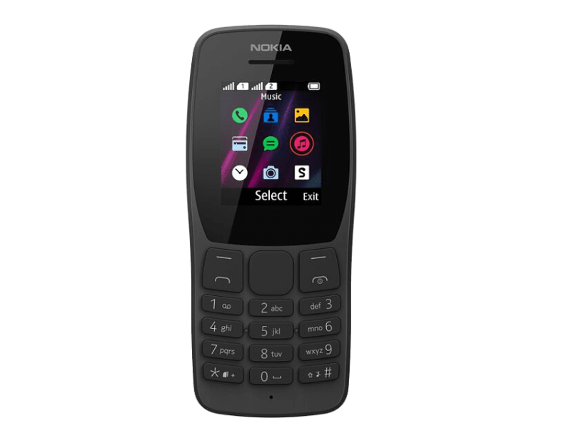 NOKIA 110 Fekete Kártyafüggő Mobiltelefon + Yettel kártya