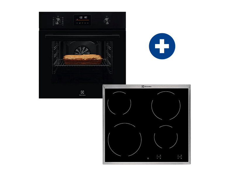 Electrolux LOF4P06BK Beépíthető sütő + Electrolux EHF6240XXK Beépíthető kerámia főzőlap