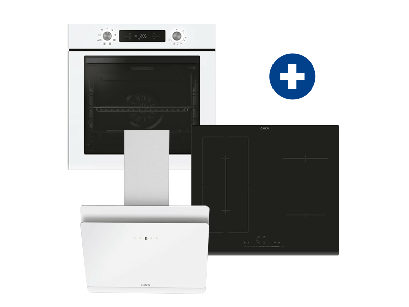 Candy CA6 NP3T2HTW Beépíthető sütő + CIES64MCA Beépíthető indukciós főzőlap + CDG6CBP8W Páraelszívó